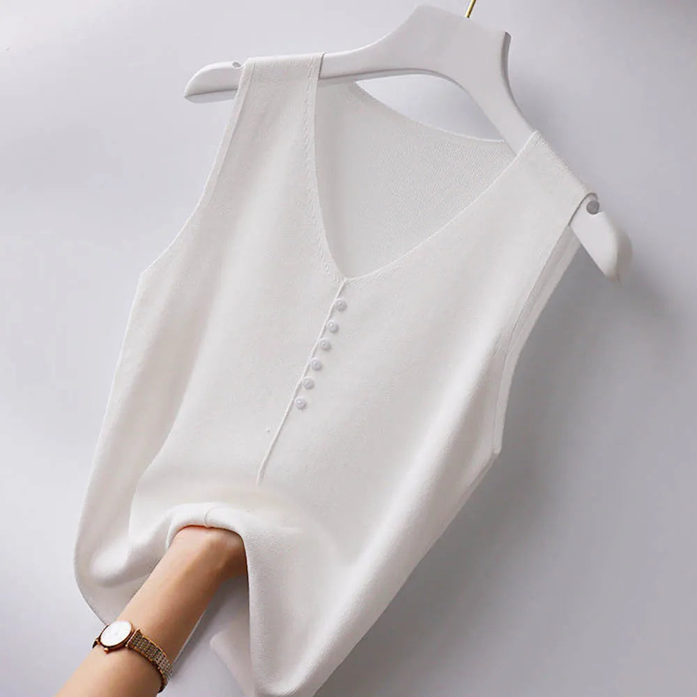 Women's sling sleeveless vest can be worn outside Summer all-match vest temperament top tanks loose version of the small vests