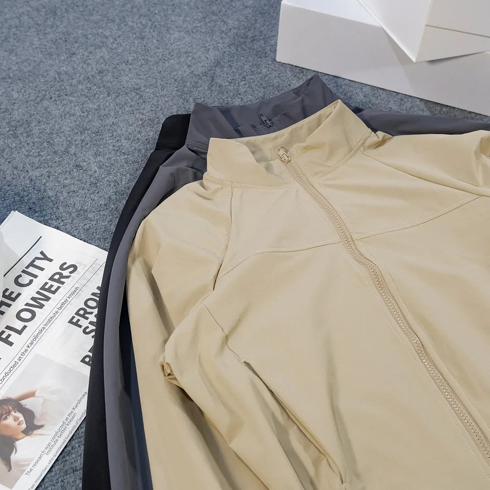 Windproof Sports Jacket — UV Protection Quick-Dry Zip Top