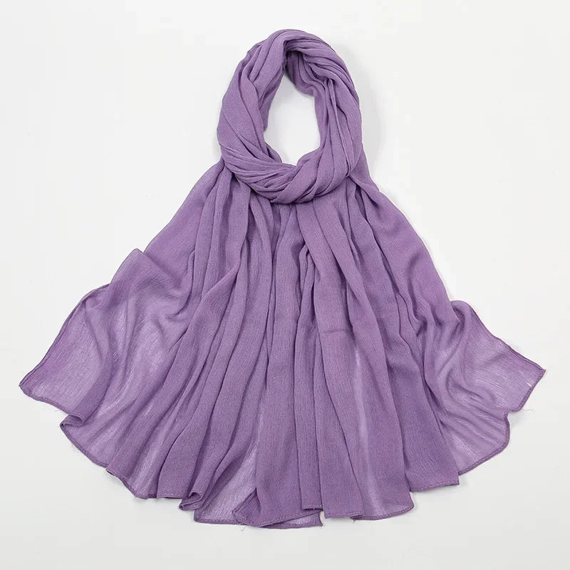 2024 Soft Rayon Cotton Muslim Hijabs for Women Scarf Plain Shawls Femme Musulman Viscose Rayon Headscarf Islamic Turban Headband