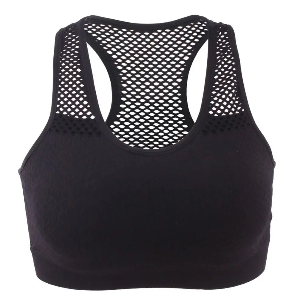 Hollow-Out Sports Bra — Shockproof Quick-Dry Yoga Vest
