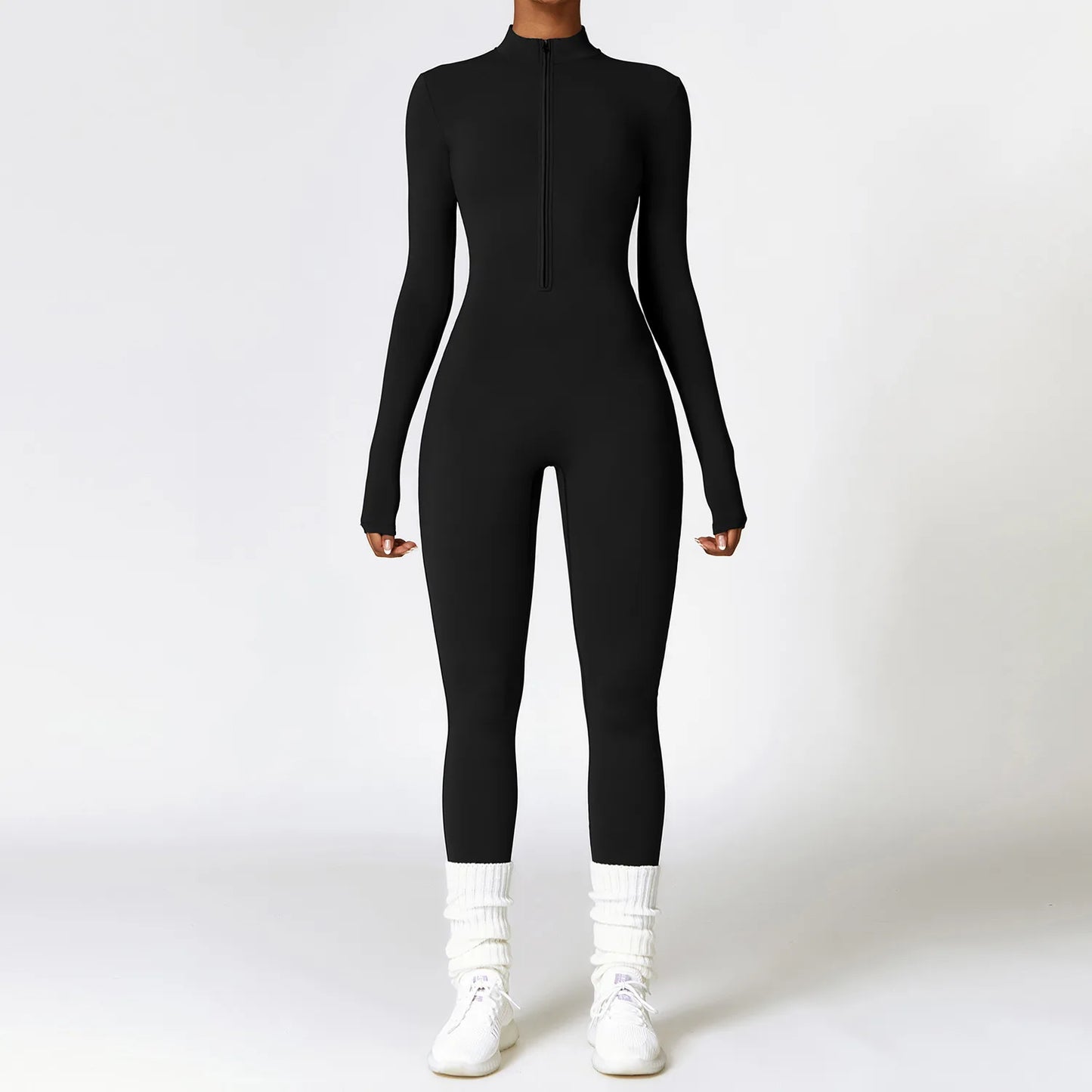 Velvet Yoga Jumpsuit — Push-Up Gym & Pilates Outfit