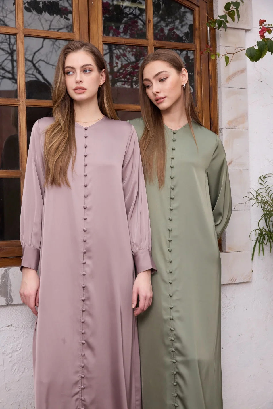 AS SS26 light satin ball buttons dress lightweight super comfortable fabric dressy woman clothes