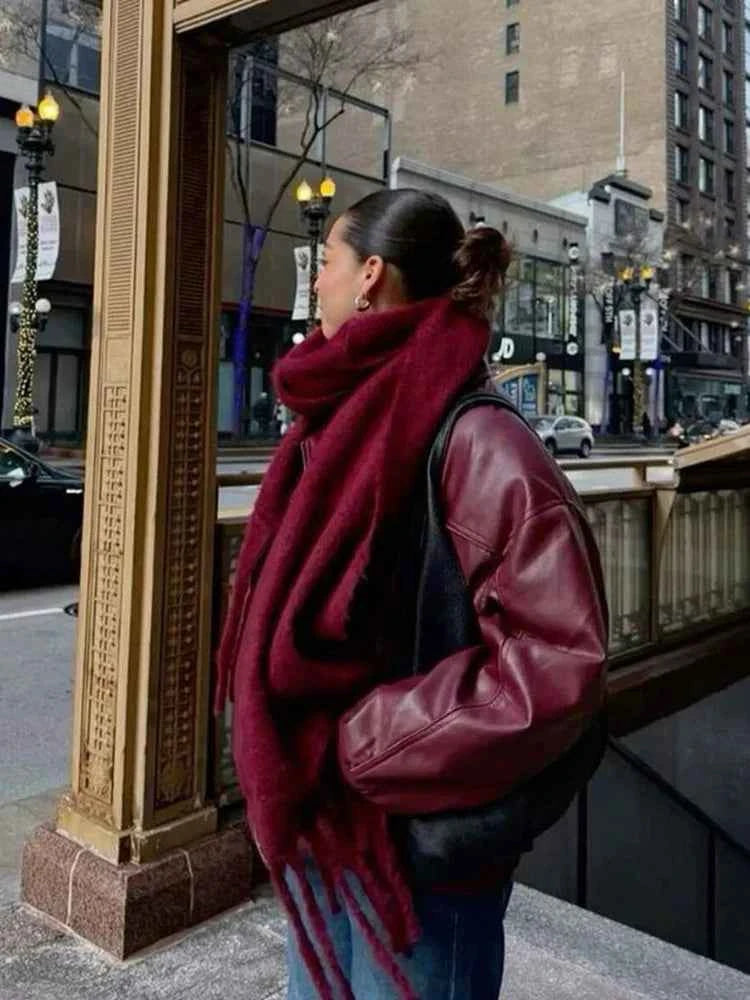 Luxury Women Solid Winter Scarf Warm Cashmere Shawl Soft Elegant Lady Poncho Thick Pashmina Bufanda Echarpe Winter Clothes