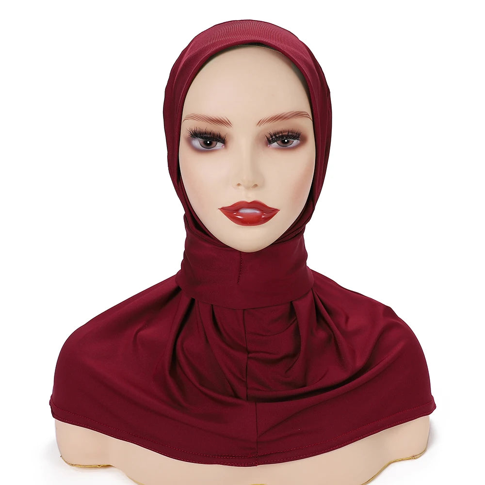 Ready To Go wear Instant Hijab for Ladies Girls Women With Tie Back Buttons Premium Quality Jersey Scarf