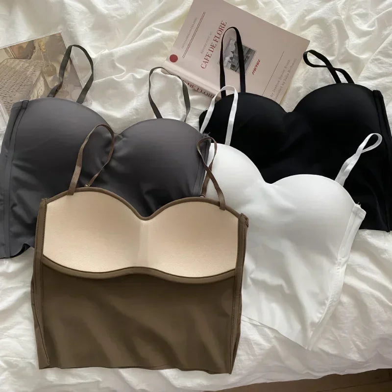25New 4 Colors Camisole for Women Fitness Crop Tops Mujer Ropa Summer Elegant Sexy All-match Casual Топ Женский Aesthetic Solid