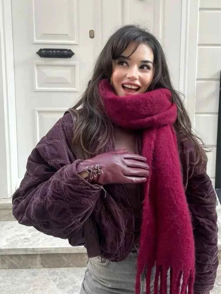 Luxury Women Solid Winter Scarf Warm Cashmere Shawl Soft Elegant Lady Poncho Thick Pashmina Bufanda Echarpe Winter Clothes