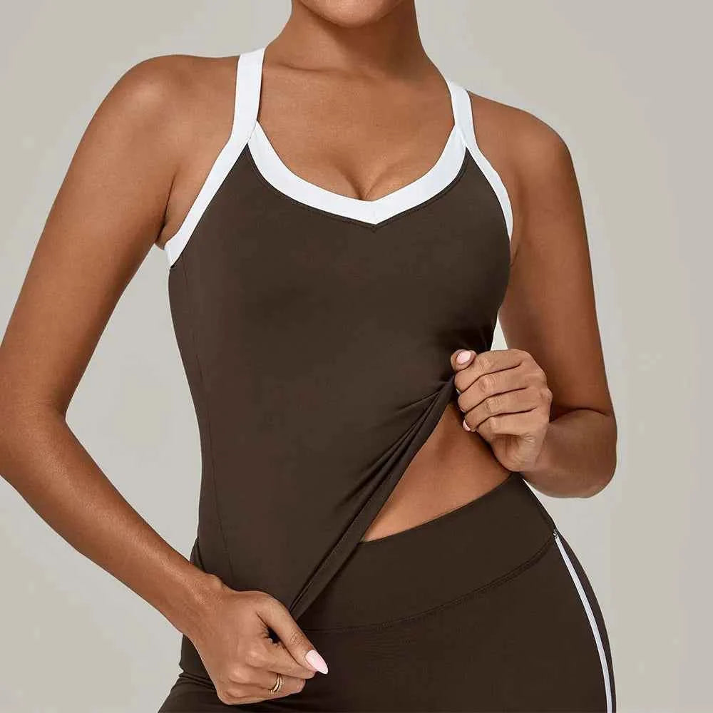 High Support Yoga Sports Bra — Breathable Push-Up Vest