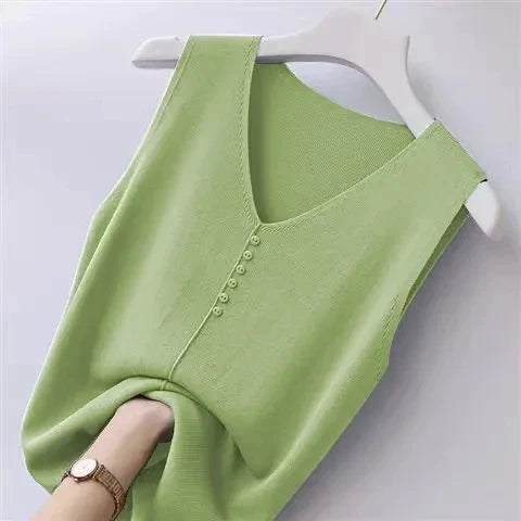 Women's sling sleeveless vest can be worn outside Summer all-match vest temperament top tanks loose version of the small vests