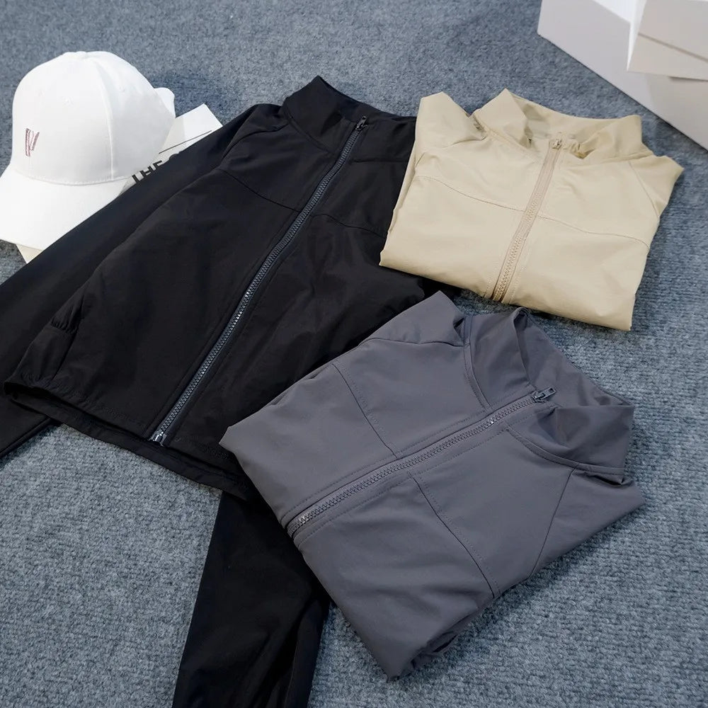 Windproof Sports Jacket — UV Protection Quick-Dry Zip Top