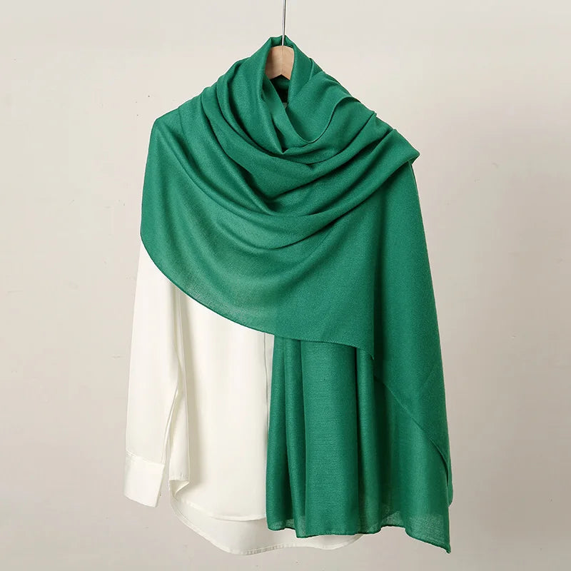 New Cotton Linen Hijab Scarf For Women Femme Musulmane shawls Kebaya Women's Hijab Headscarf Wrap Stoles Solid Islamic Headband