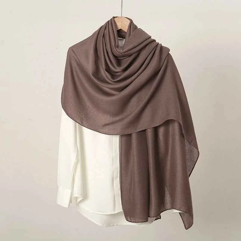 New Cotton Linen Hijab Scarf For Women Femme Musulmane shawls Kebaya Women's Hijab Headscarf Wrap Stoles Solid Islamic Headband