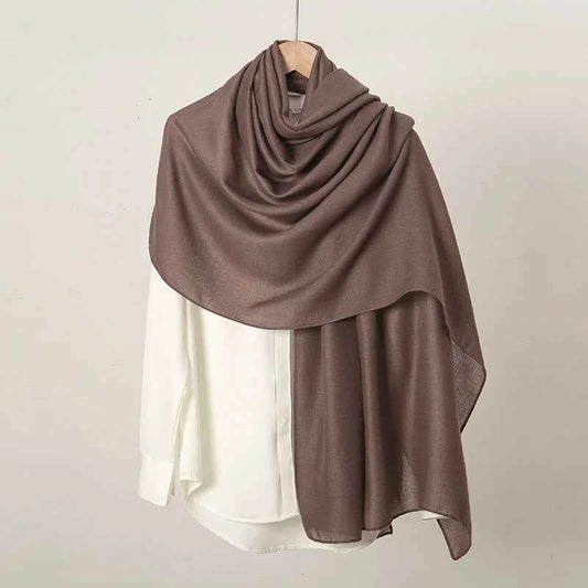 New Cotton Linen Hijab Scarf For Women Femme Musulmane shawls Kebaya Women's Hijab Headscarf Wrap Stoles Solid Islamic Headband