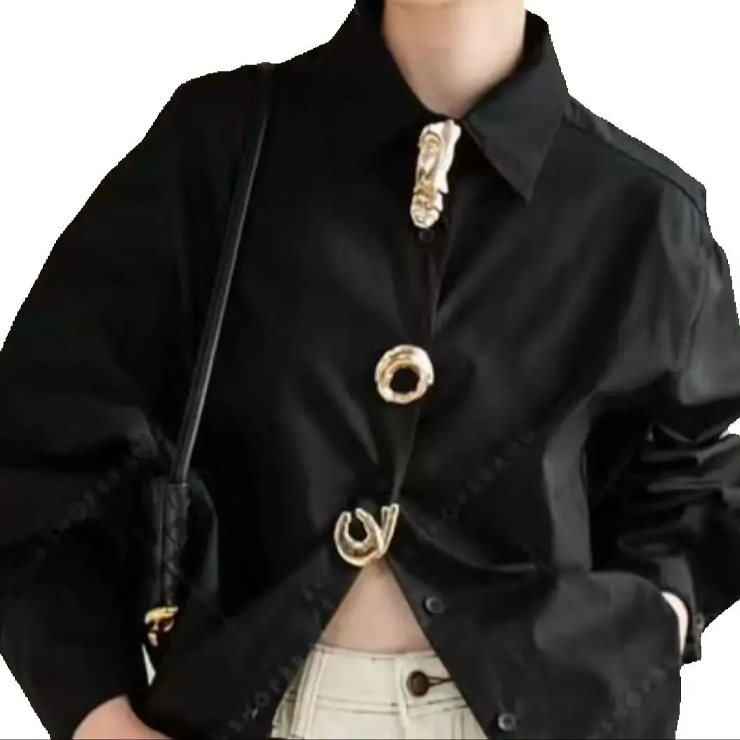 New Autumn 2025 Cotton Long Sleeve Solid Color Blouses Shirts for Women Trend Loose Casual Tops Woman Clothes