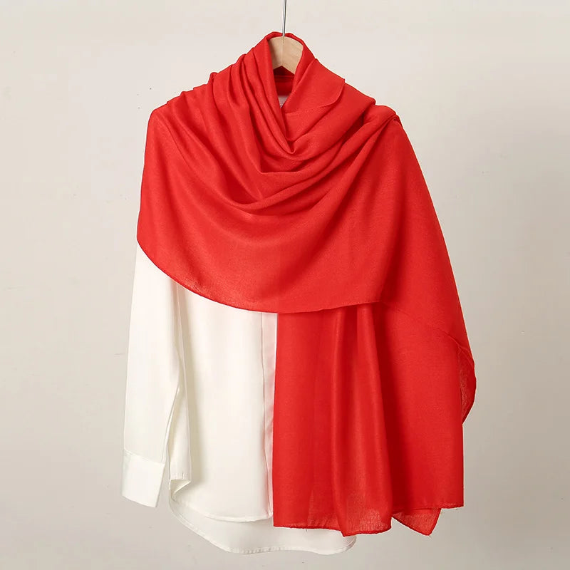 New Cotton Linen Hijab Scarf For Women Femme Musulmane shawls Kebaya Women's Hijab Headscarf Wrap Stoles Solid Islamic Headband
