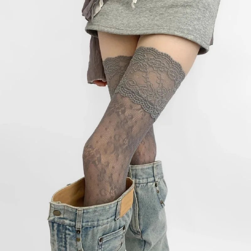 Lace Thigh High Stockings — Lolita Over-Knee Boot Socks