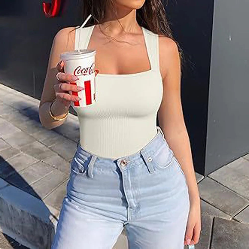 14 Color Option Women's Bodysuits Summer Sexy Lady Strapless Backless Solid Color U Collar Slim Skinny Playsuits Tops OUFY-821
