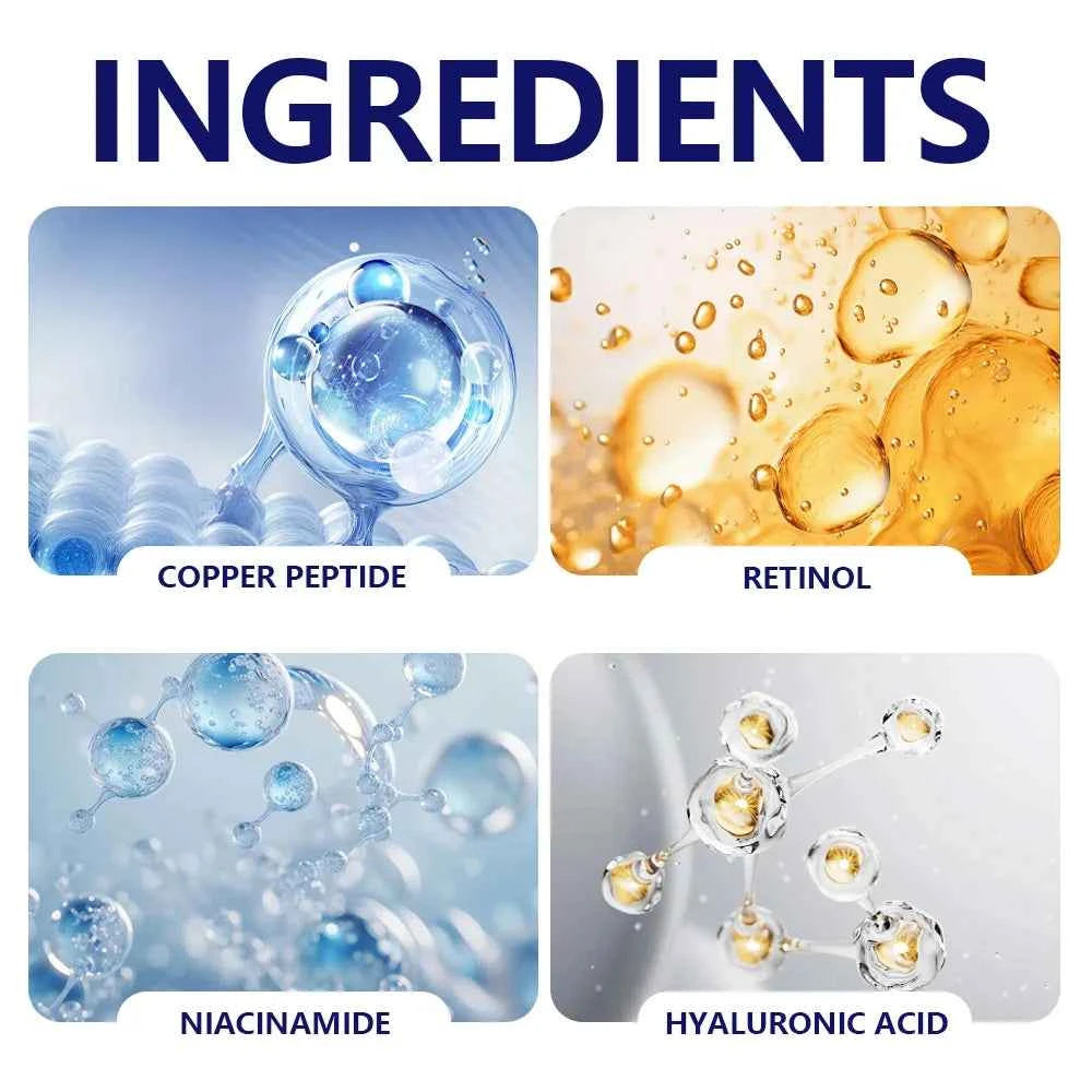 GHK-CU Copper Peptide Anti-Aging Face Cream & Serum - Firming & Hydrating Moisturizer for All Skin Types, Skincare for Women