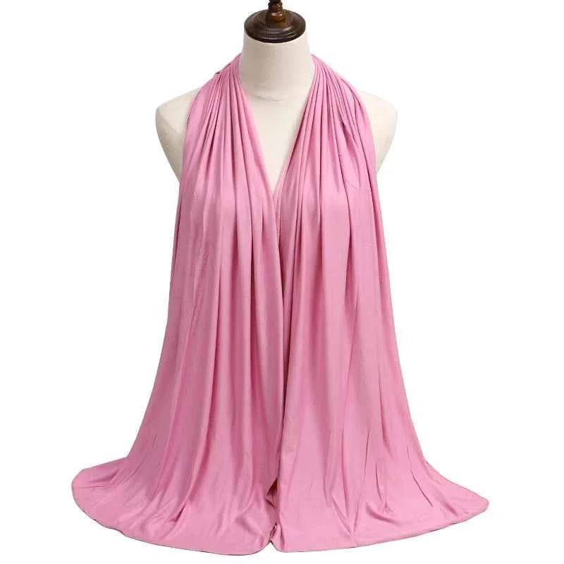 Modal Cotton Jersey Hijab Scarf Long Muslim Shawl Plain Soft Turban Tie Head Wraps For Women Africa Headband 170x60cm