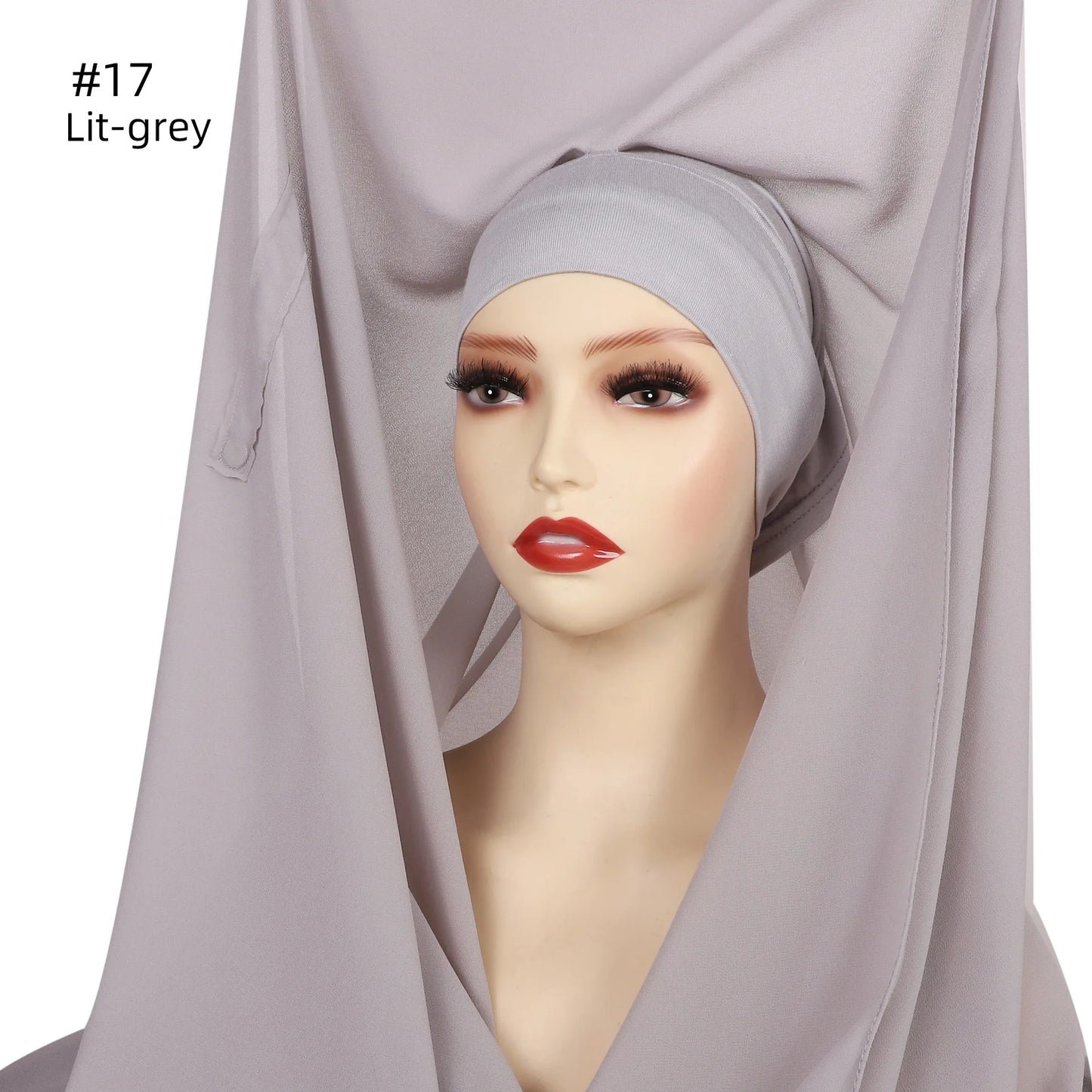 Newest Instant Chiffon Hijab with Magnetic Buckle Solid Color Woman Muslim Hijab Scarf Islamic Turban Fashion Headband Shawls