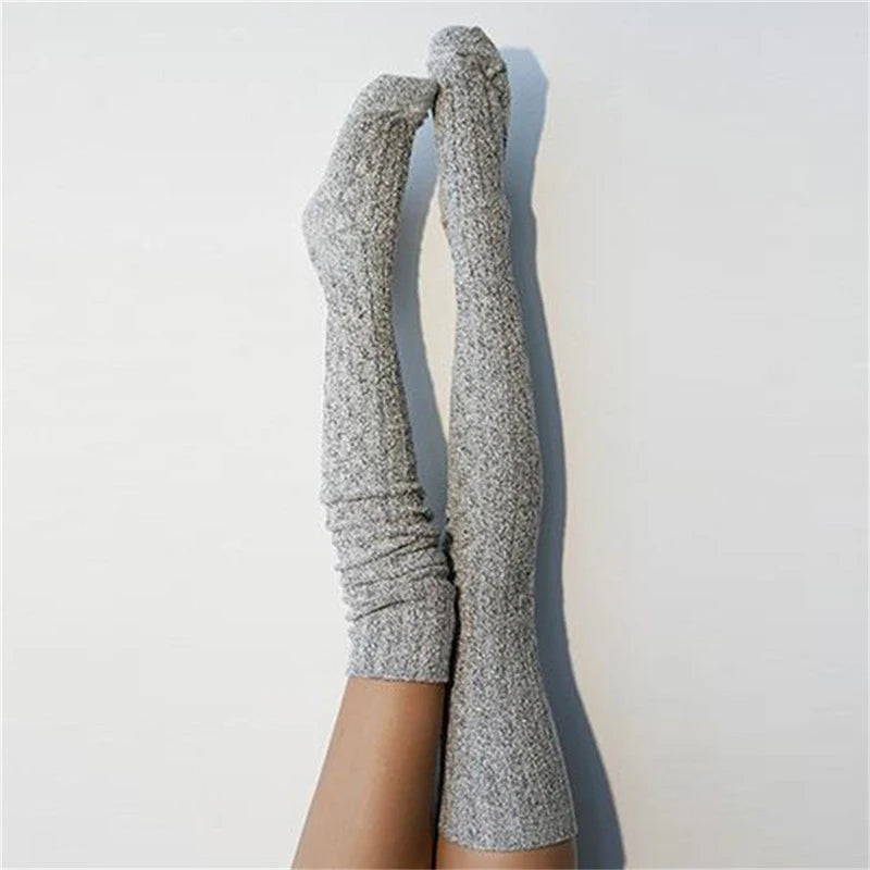 Cotton Thigh High Stockings — Over-Knee Socks for Women & Girls