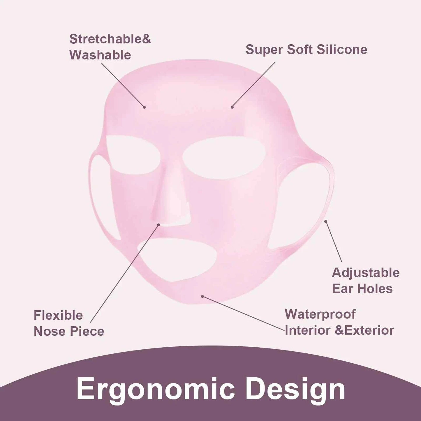 Silicone Facemask Holder Reusable Silicone Face Mask Holder for Sheet Masks Wet Locking Avoid Evaporation Skincare Beauty Tool