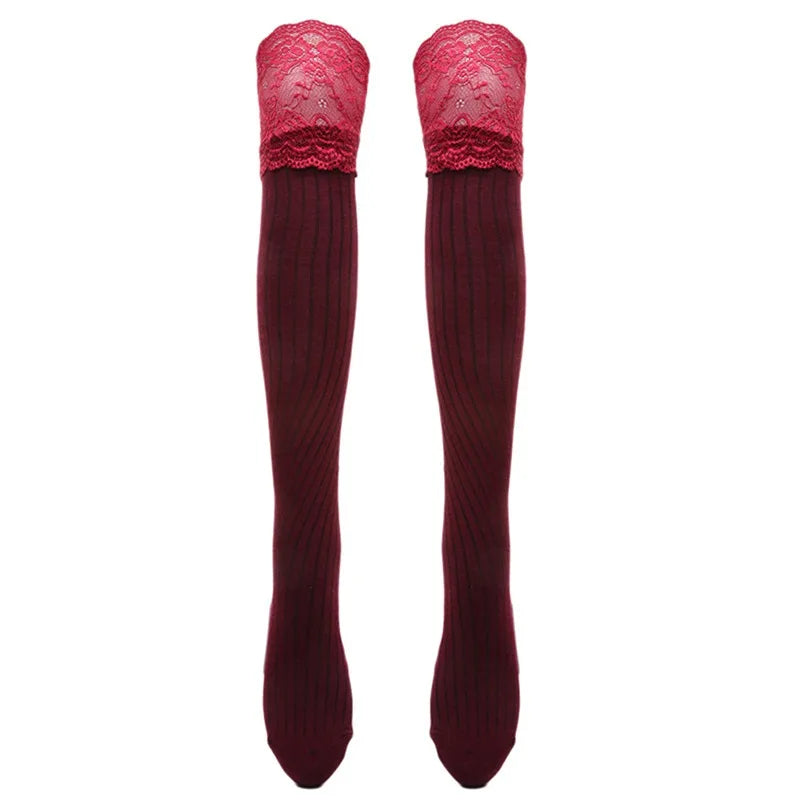 Cotton Thigh High Stockings — Over-Knee Socks for Women & Girls