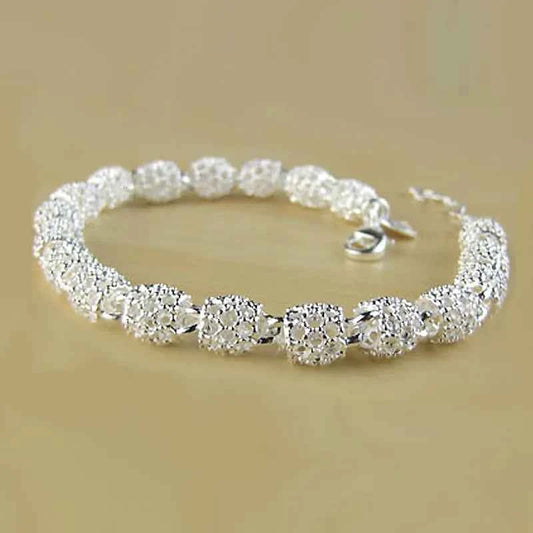 925 Sterling Silver Bracelet Zirconia Geometric Chain Linked For Women Charm Bangle Fashion Lucky Jewelry Gift Christmas