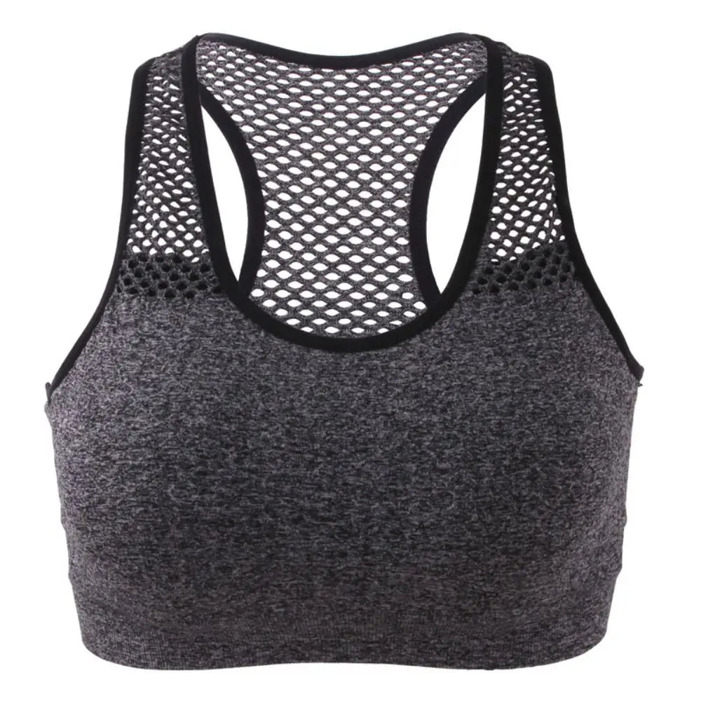 Hollow-Out Sports Bra — Shockproof Quick-Dry Yoga Vest