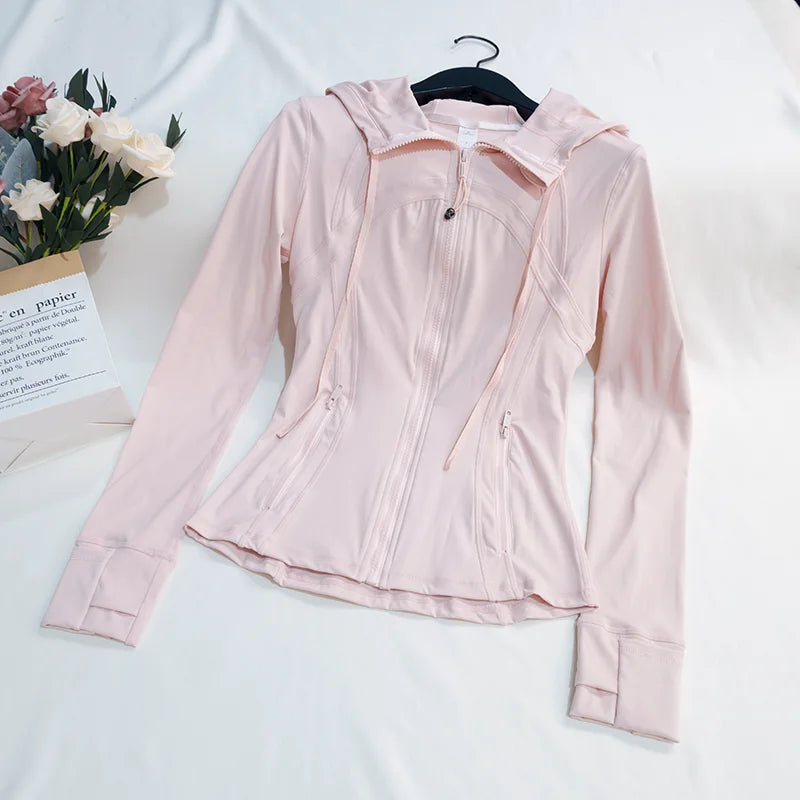 Hooded Sports Jacket — Breathable Quick-Dry Zip-Up Cardigan