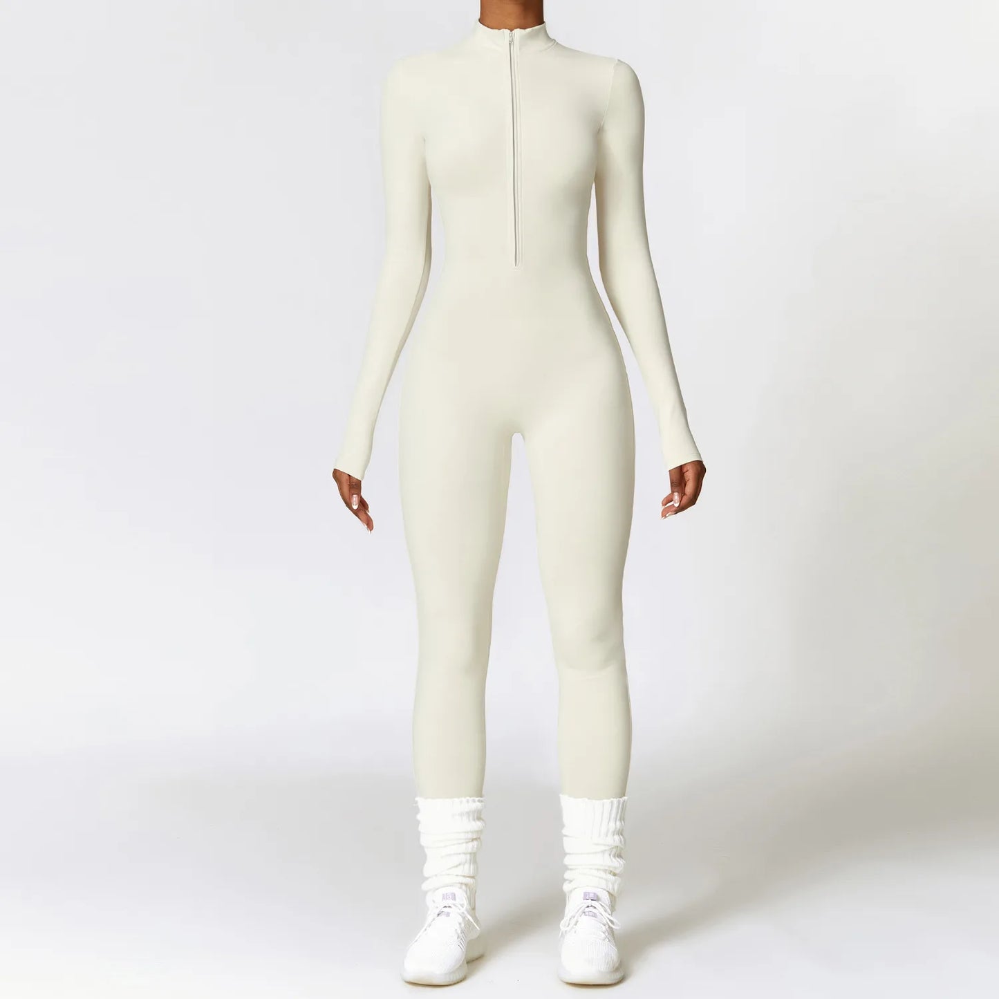 Velvet Yoga Jumpsuit — Push-Up Gym & Pilates Outfit