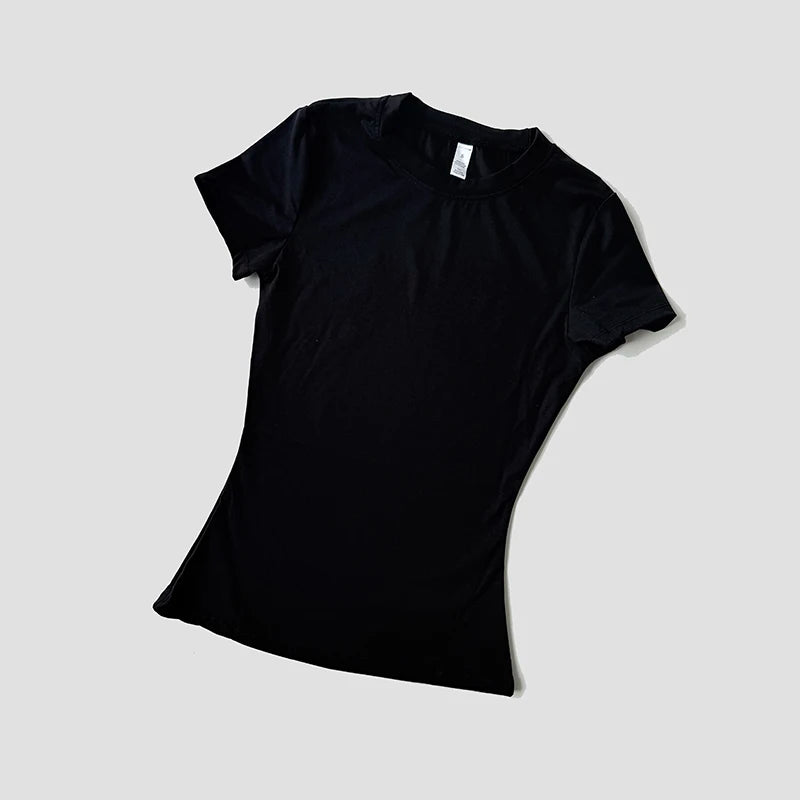 Seamless Short Sleeve Yoga Top — Gym & Running T-Shirt