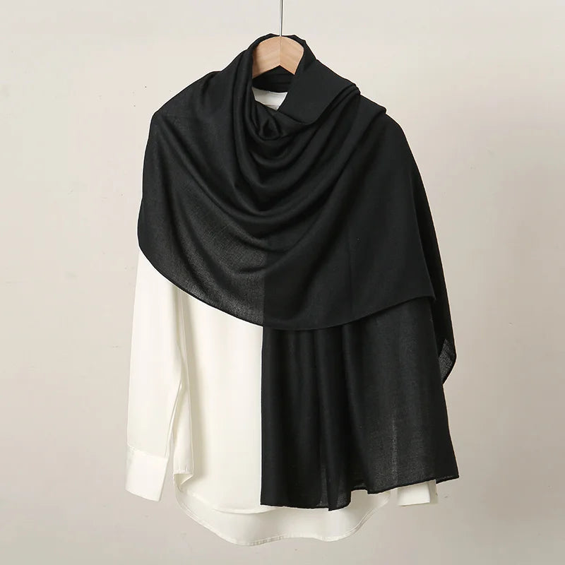 New Cotton Linen Hijab Scarf For Women Femme Musulmane shawls Kebaya Women's Hijab Headscarf Wrap Stoles Solid Islamic Headband