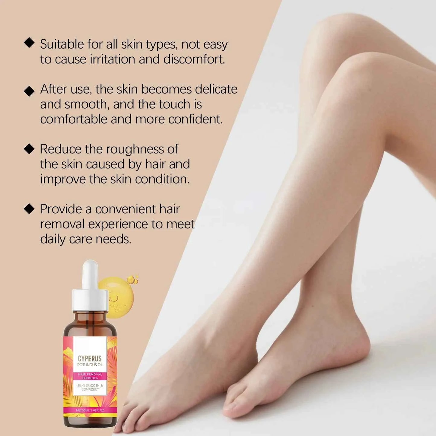 Cyperus Rotundus Oil Deeply Moisturizing Nourishes Skin Reduces Hair Removing Dryness Discomfort Soft Smooths Skincare Care Oils