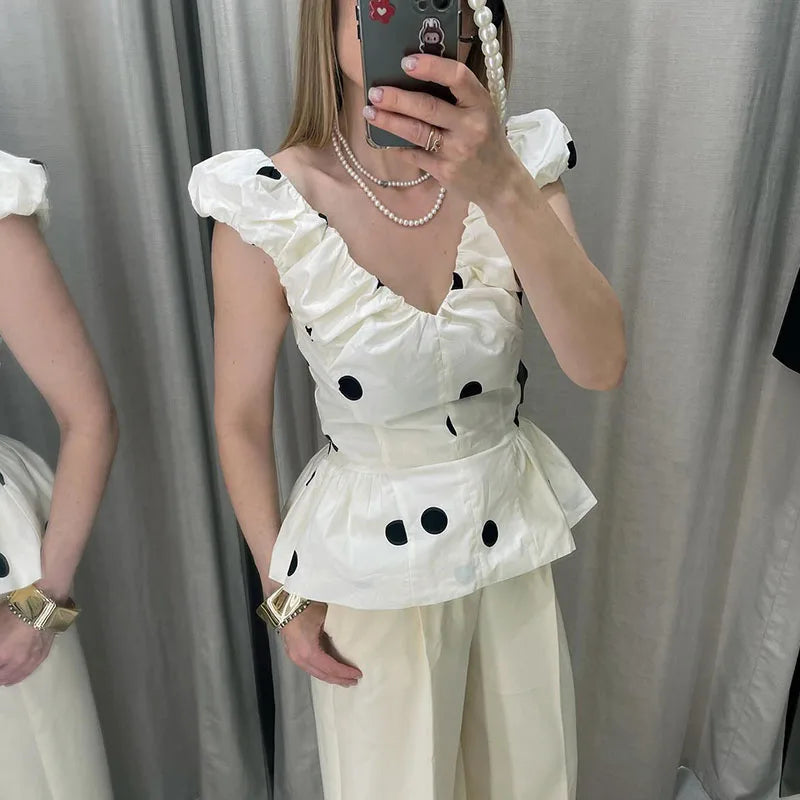 Elegant Women's Printed Waistband Short Dress Square Collar Sleeveless Zipper Waist-Closed Dresses 2026 Summer Lady Party Robes