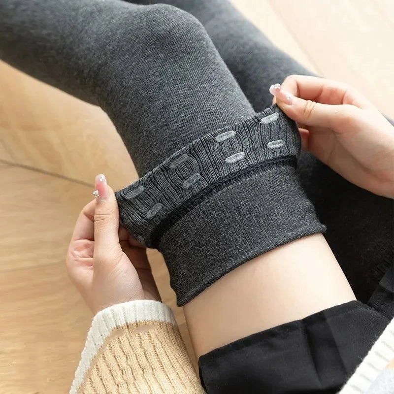 Lolita Over-Knee Stockings — Solid Color Thigh High Warm Socks