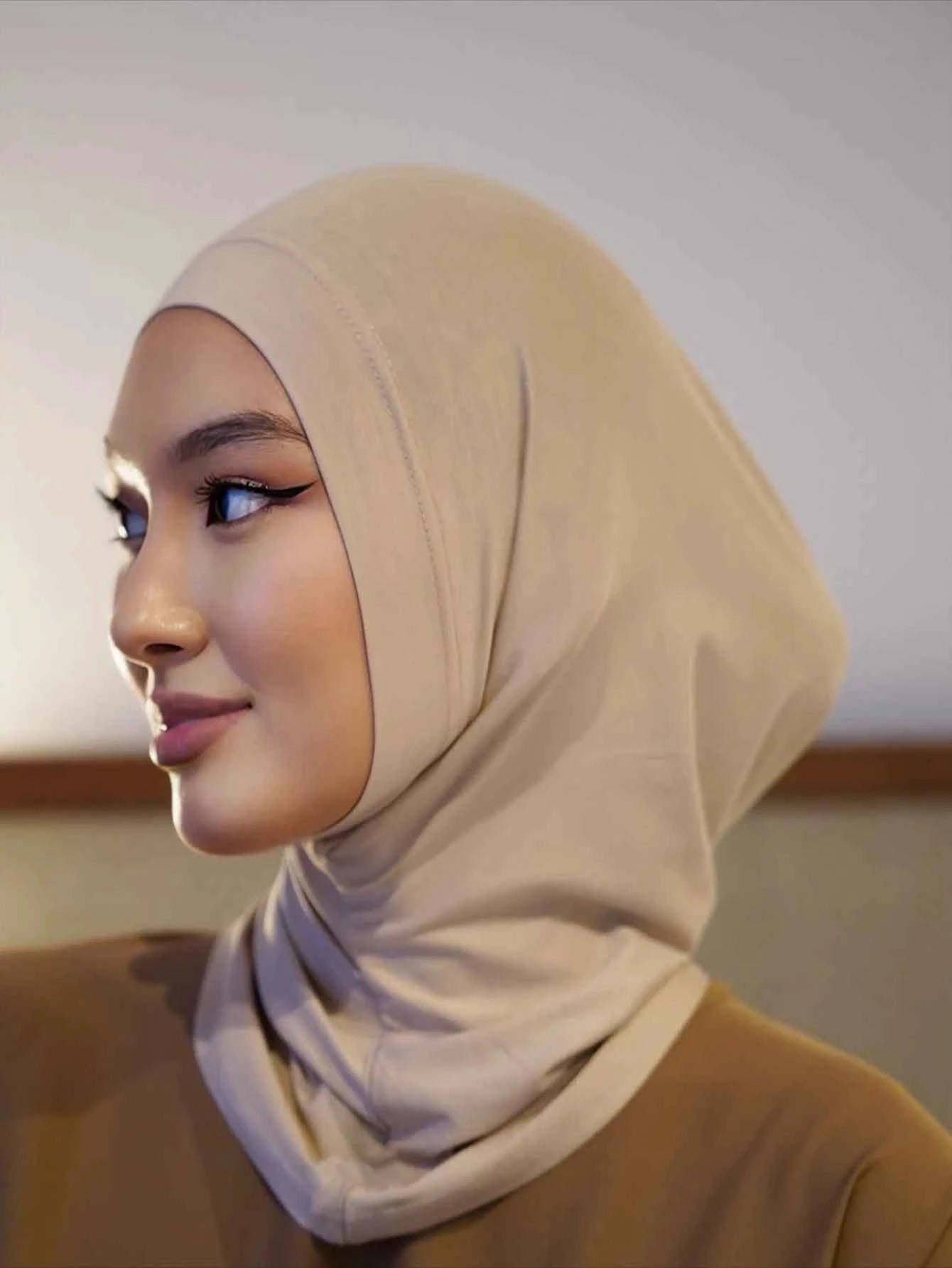 Soft Elasticity Modal Pull on Hijab Muslim Full Cover Neck Instant Hijab Islam Ready to Wear Hijab Scarf HeadWrap Ramadan Prayer