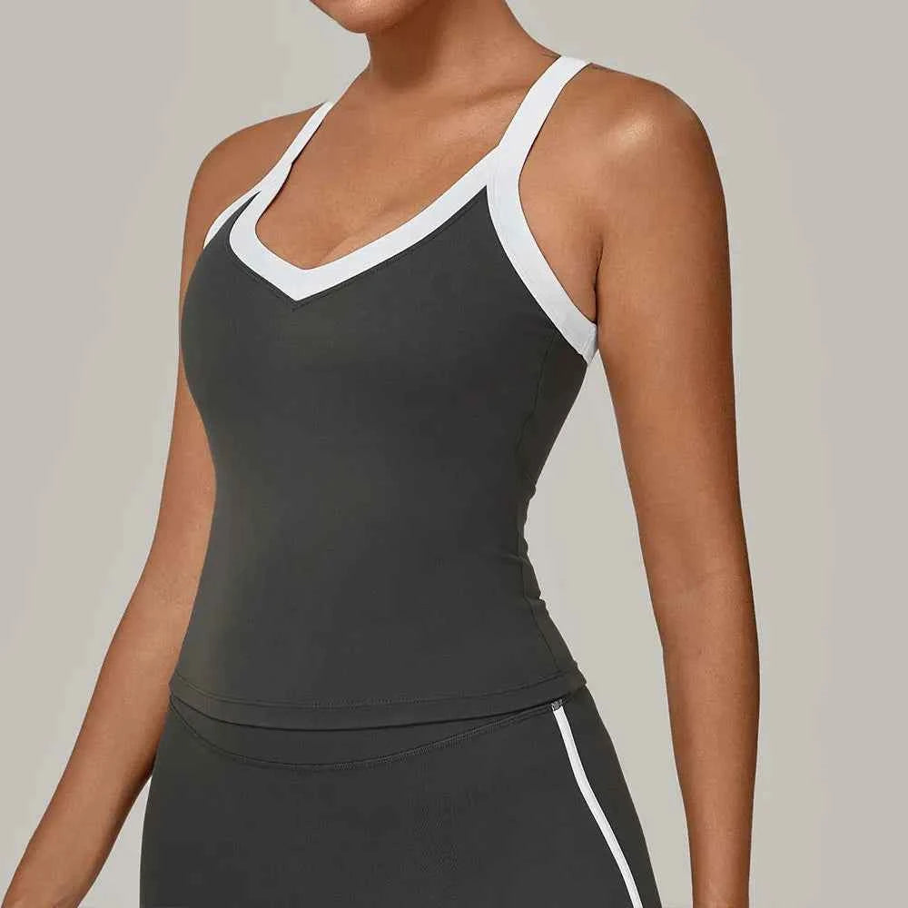 High Support Yoga Sports Bra — Breathable Push-Up Vest