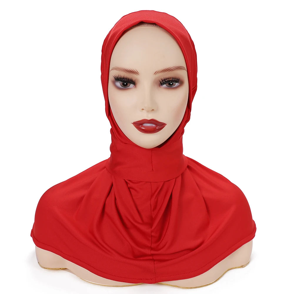 Ready To Go wear Instant Hijab for Ladies Girls Women With Tie Back Buttons Premium Quality Jersey Scarf
