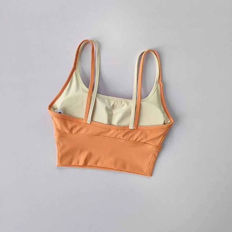Sports Bra Women Summer Shock-absorbing Gathering Double Breast Strap Yoga Vest Quick Drying Anti Sagging Shaping Fitness Bra