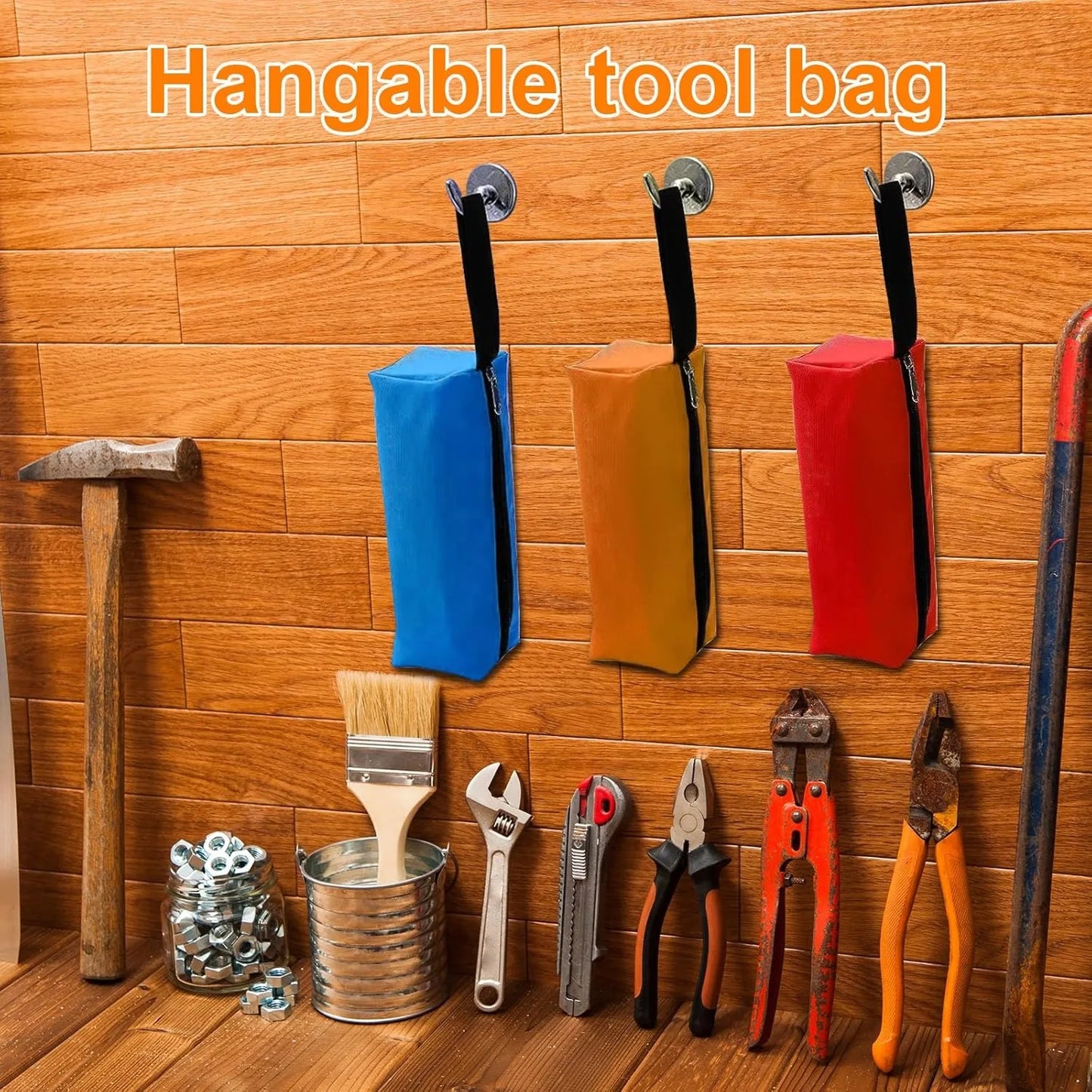 Small Tool Pouch Zipper Tool Bags Canvas Waterproof Versatile Hand Zippered Tool Pouches Zipper Tool Pouch Tote Bag