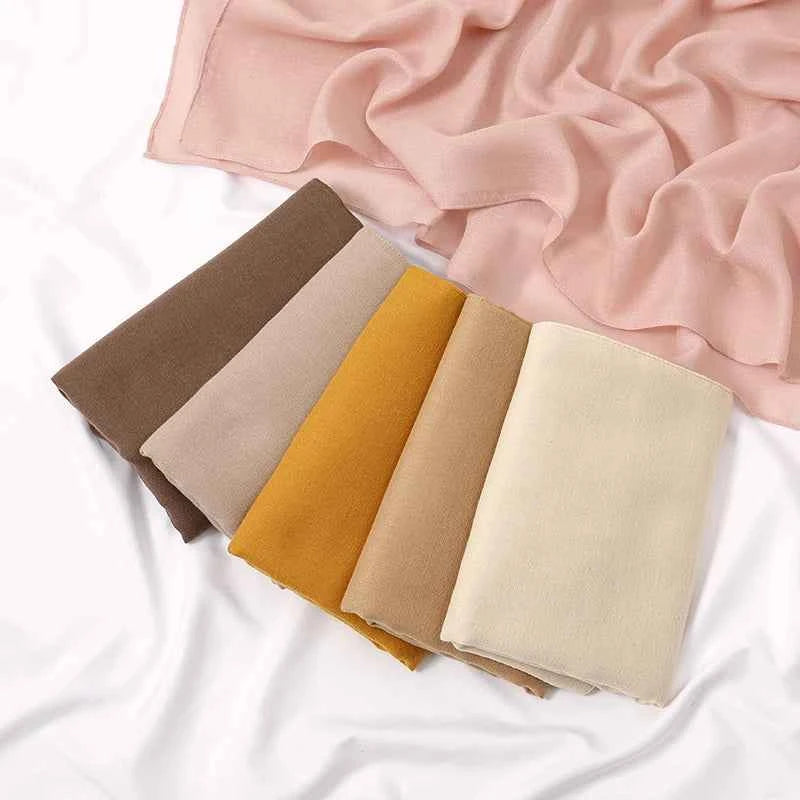 New Cotton Linen Hijab Scarf For Women Femme Musulmane shawls Kebaya Women's Hijab Headscarf Wrap Stoles Solid Islamic Headband