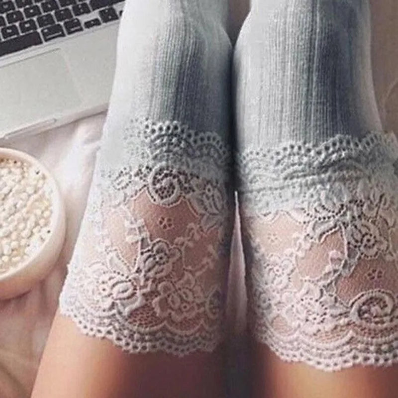 Cotton Thigh High Stockings — Over-Knee Socks for Women & Girls