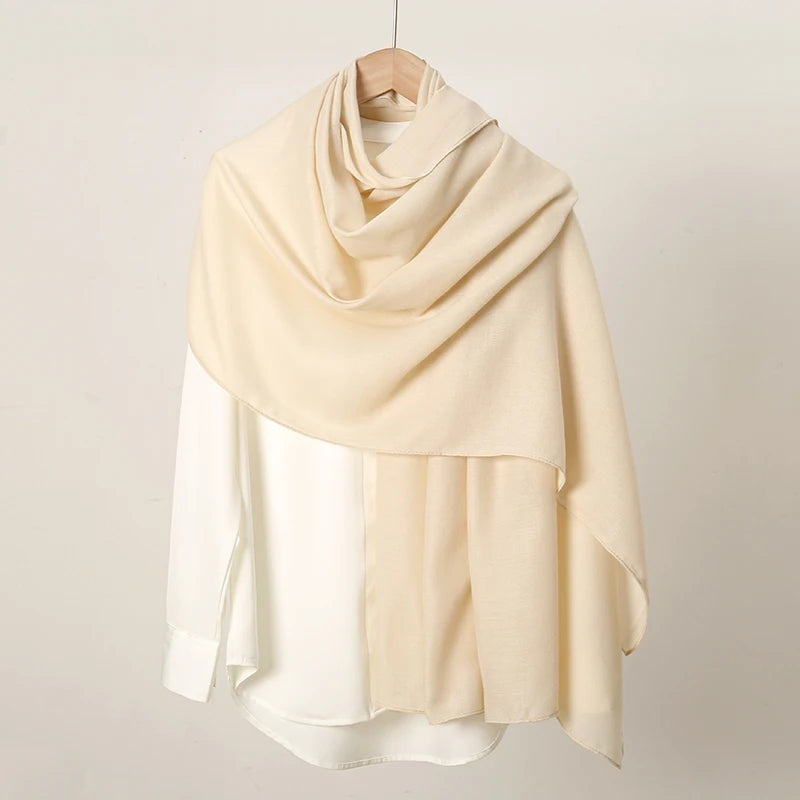 New Cotton Linen Hijab Scarf For Women Femme Musulmane shawls Kebaya Women's Hijab Headscarf Wrap Stoles Solid Islamic Headband