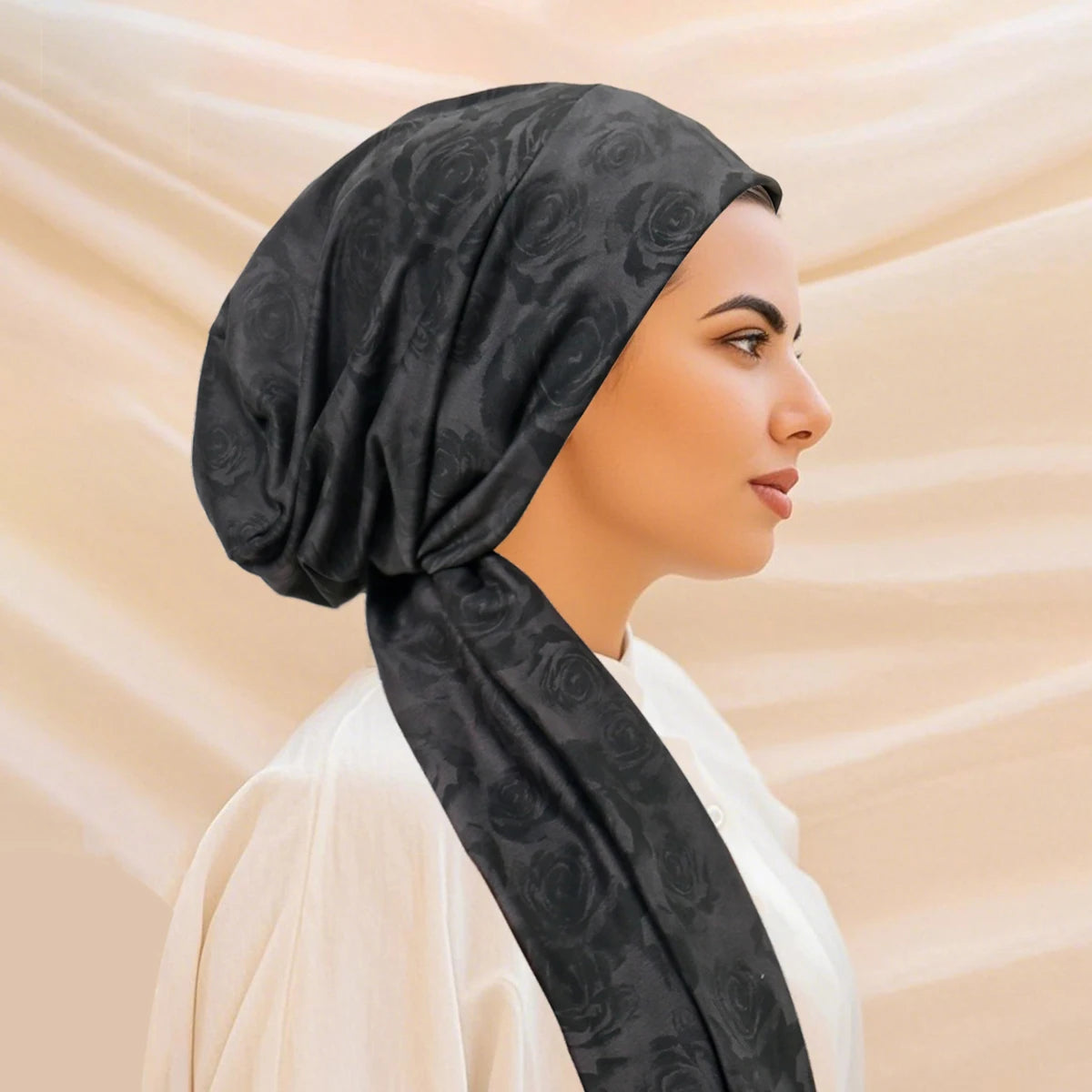 Trendy Print Women Hijabs Head Scarf Hijab Chemo Cap Turban Pre-Tied Headwear Bandana Cancer Hair Loss Headscarf Head Wrap