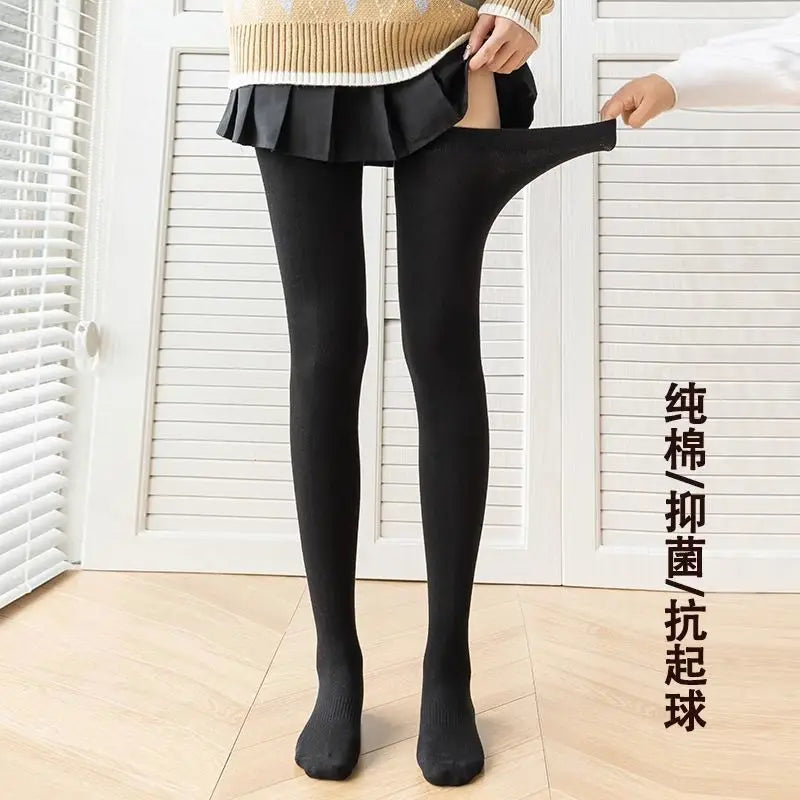 Lolita Over-Knee Stockings — Solid Color Thigh High Warm Socks