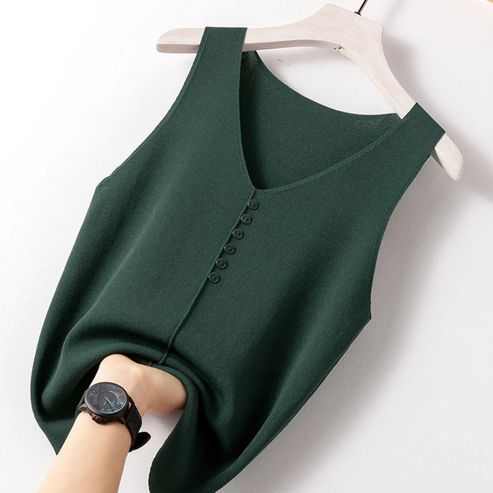 Women's sling sleeveless vest can be worn outside Summer all-match vest temperament top tanks loose version of the small vests