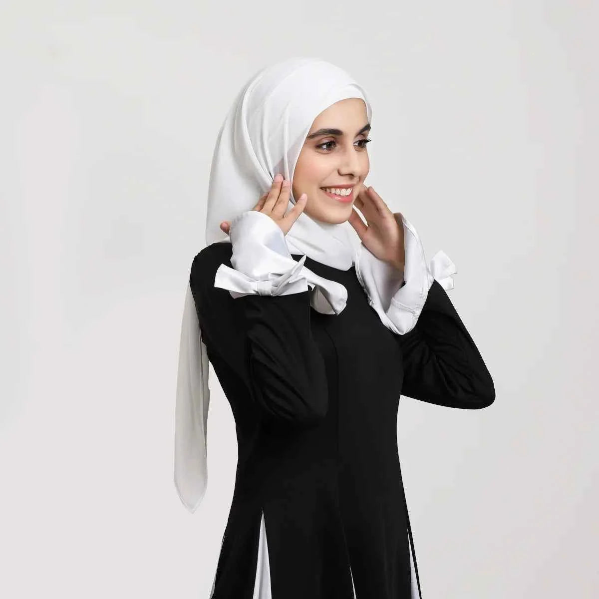 2025 Ramadan Women Solid Scarf Built-in Magnetic Muslim Chiffon Hijab Shawls Head Wrap Hijabs Scarves Ladies Foulard Islamic