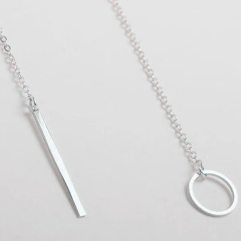 2025 New Fashion Necklace Design Ladies Fashion Simple Simple Metal Round Necklace Wholesale Sales