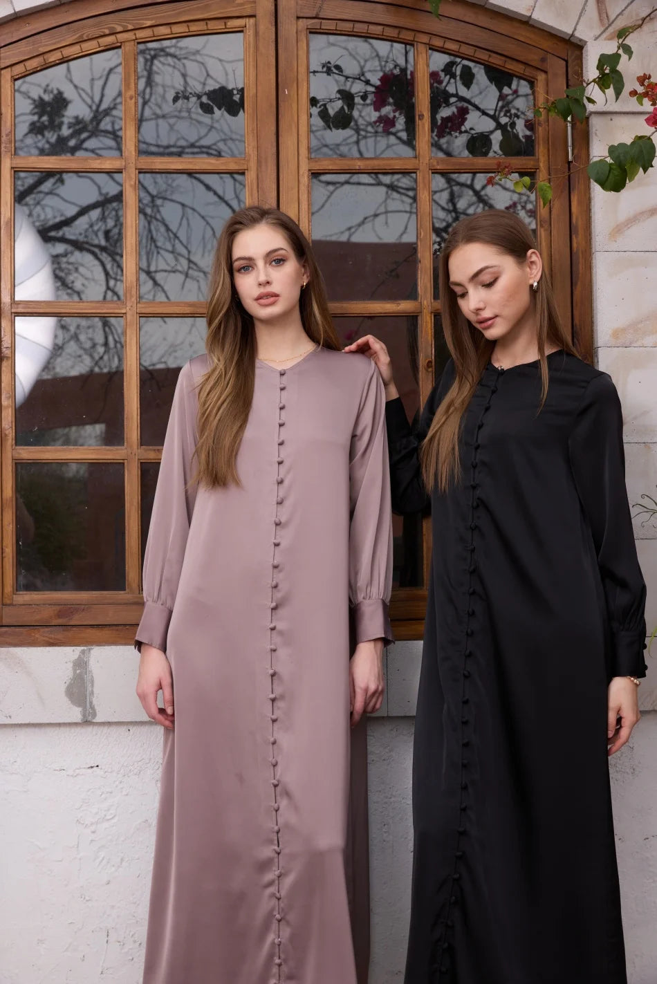 AS SS26 light satin ball buttons dress lightweight super comfortable fabric dressy woman clothes