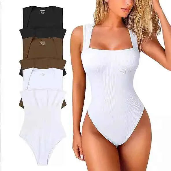 14 Color Option Women's Bodysuits Summer Sexy Lady Strapless Backless Solid Color U Collar Slim Skinny Playsuits Tops OUFY-821